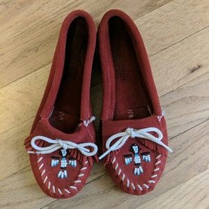 Red Minnetonka Moccasins